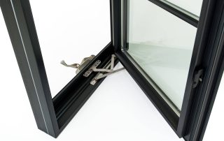 andersen 100 series black fibrex casement windows with contemporary grids 6