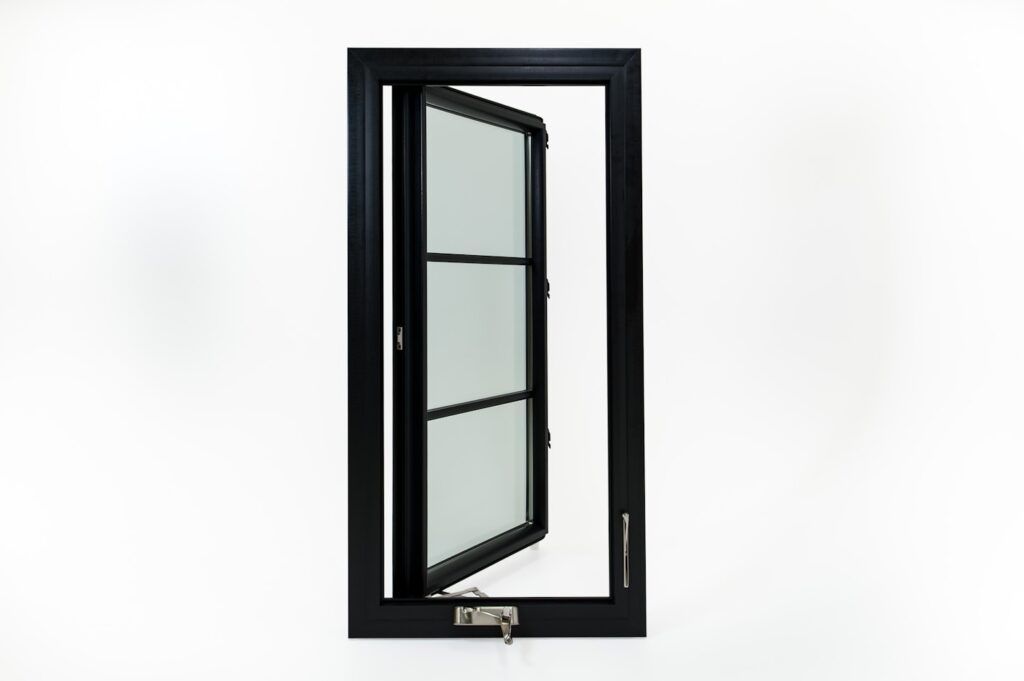 andersen 100 series black fibrex casement windows with contemporary grids 7