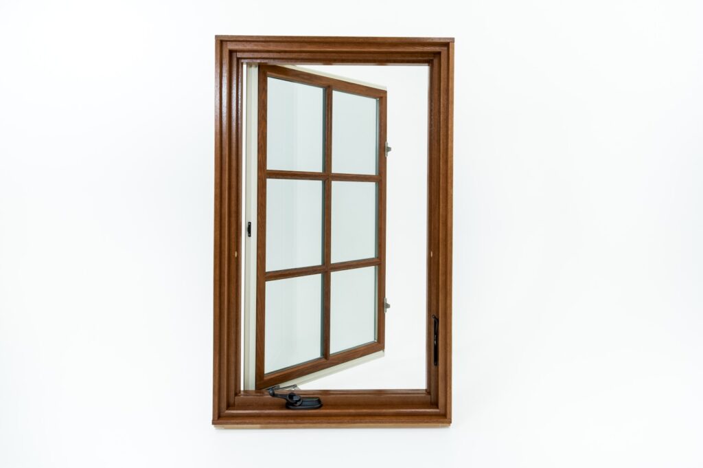 andersen a series casement window with fibrex exterior and wood interior
