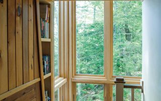 andersen a series raw wood awning and picture windows