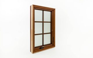cherry wood interior window