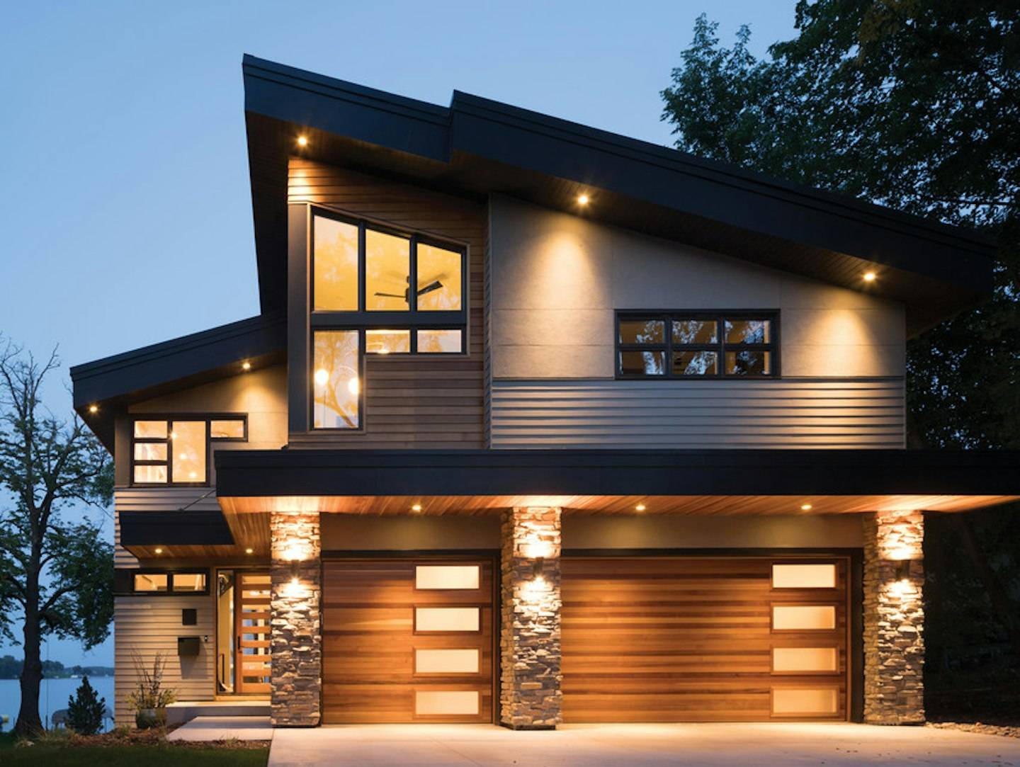 andersen-400series-windows-black-contemporary-siding-exterior-3 Andersen 400 Series windows on a contemporary exterior